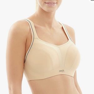 Panache Beige Wireless Sports Bra with Contrast Trim